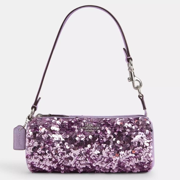 NWOT Coach Nolita Barrel Bag Lilac Sequins - Picture 1 of 8